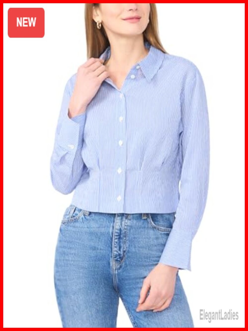 Vince Camuto Pleat Waist Longsleeve Tie Neck Blouse
